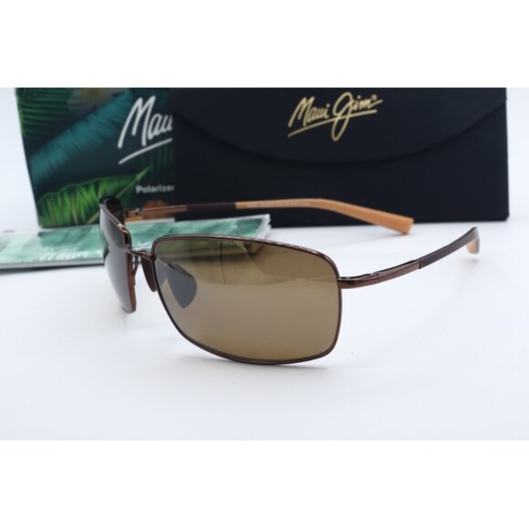 Maui Jim Ironwoods MJ 320-23 Brown Wrap Sunglasses Brown polarized Lenses 65mm main image 6